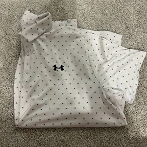 Under Armour White Polo with Navy and Red Details